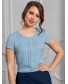Блуза с планочками, цвет голубой, арт. 62103
