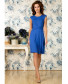 Платье вискозное синее с драпировкой , арт. 50909