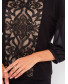Блуза женская праздничная черная с кружевом, арт. 61116-1