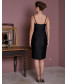 Платье черное на тонких бретелях, арт. 52187