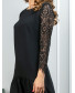 Платье черное комбинированное с кружевом, арт. 52508
