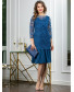 Платье кружевное синее арт. 52512