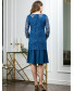 Платье кружевное синее арт. 52512