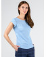 Блуза голубая из фактурной ткани, арт. 62501