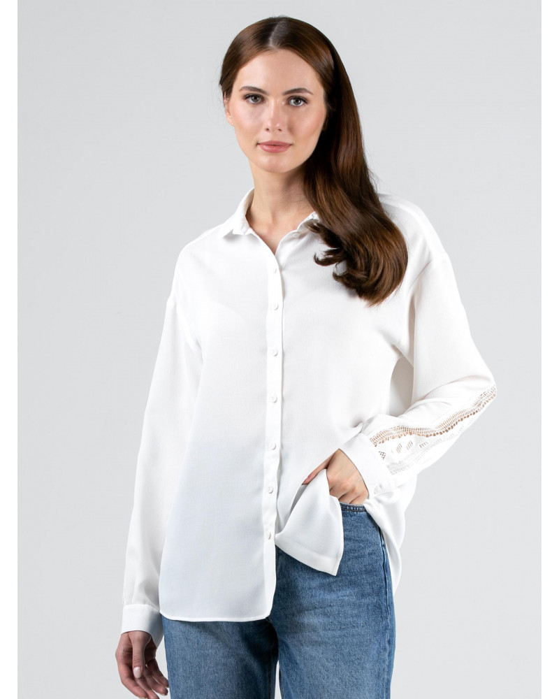 Блуза белая с шитьём, арт. 62752