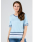 Блуза голубая с полосками, арт. 99032