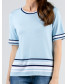 Блуза голубая с полосками, арт. 99032