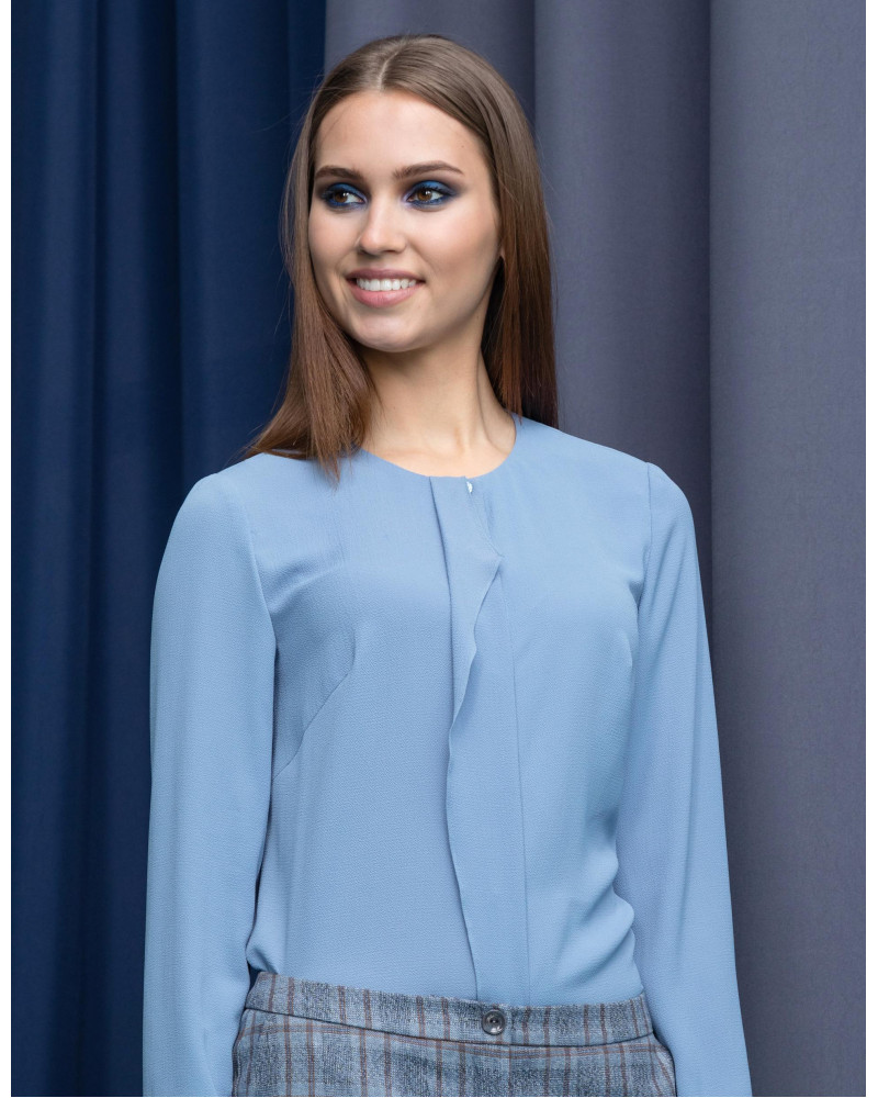Блуза васильково-голубая, арт. 61727