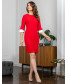 Платье поливискозное красное , арт. 52462