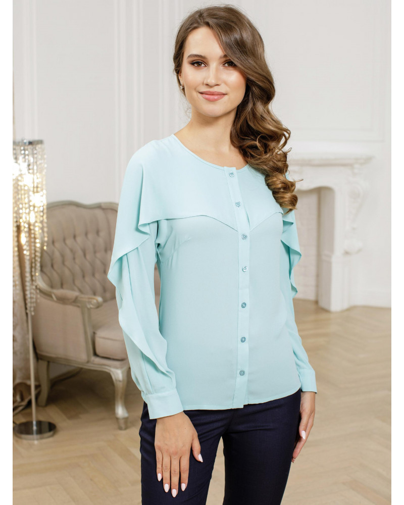 Блуза нежно-мятного цвета, арт. 62405