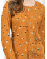Блуза горчичного цвета с мелким принтом, арт. 62415
