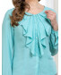 Блуза бирюзовая с рюшей, арт. 62478