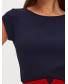 Блуза женская базовая темно-синяя, арт. 62501-6