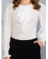 Блуза белая с удлиненной рюшей, арт. 62127