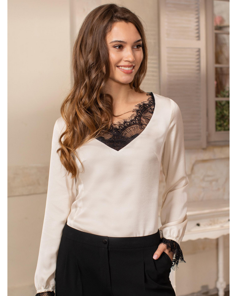 Блуза с гипюром, арт. 62043
