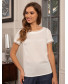 Блуза белая с трикотажными подвязами, арт. 62601